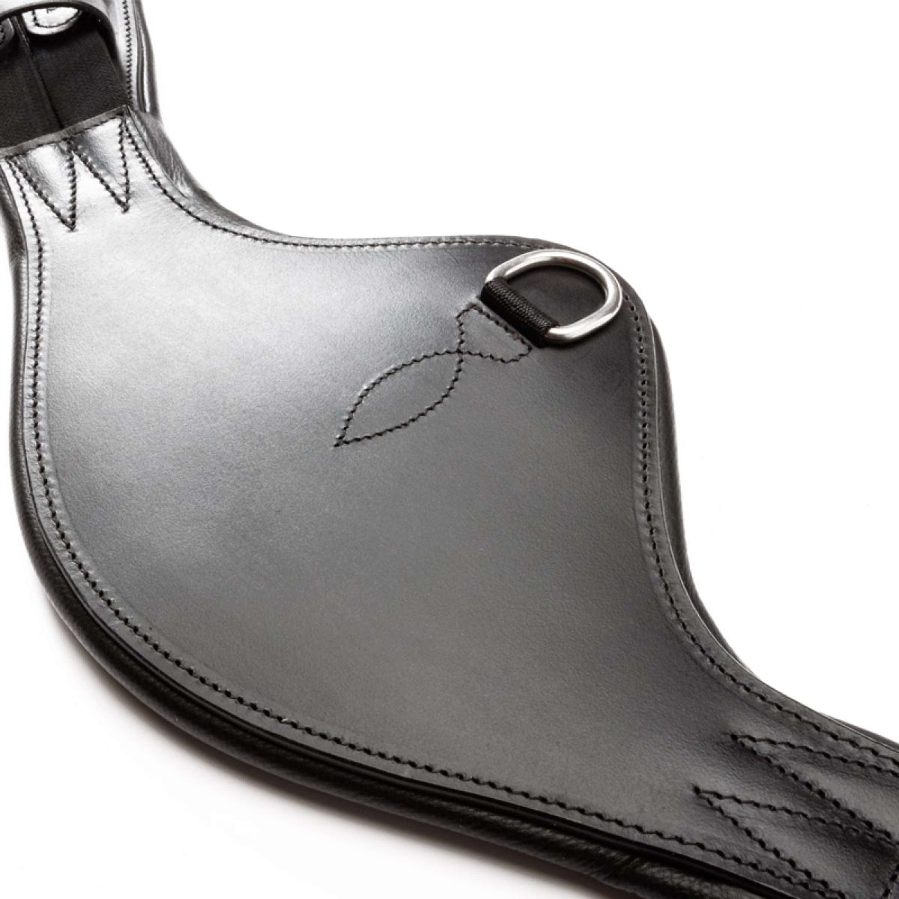 Kavalkade Dressage Girth Casper Oiled Leather with Elastic Black