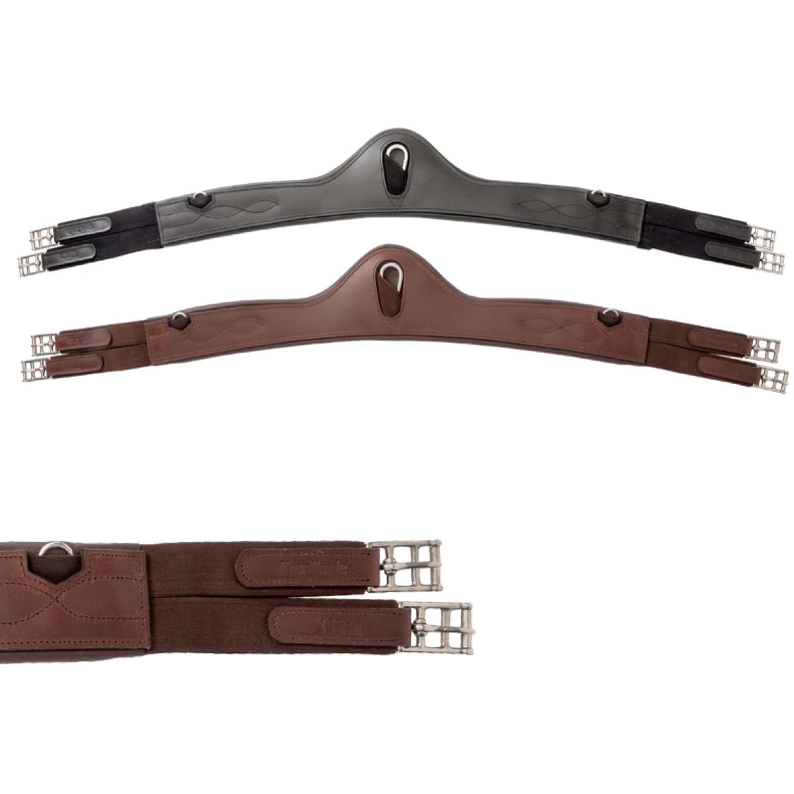 Kavalkade Girth Atlas Oiled Leather with Elastic Black