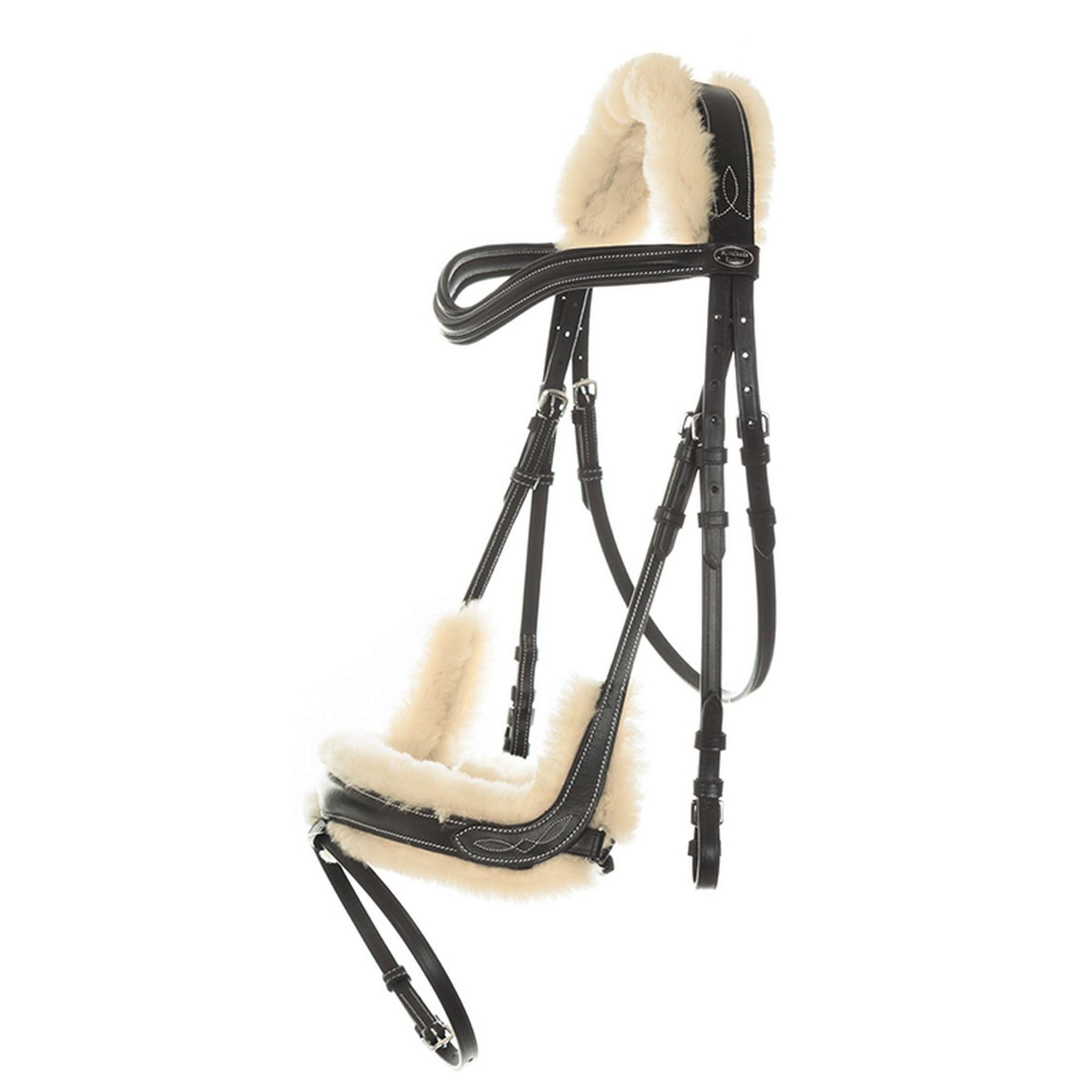 Kavalkade Snaffle Bridle Ivy Lammfell Black