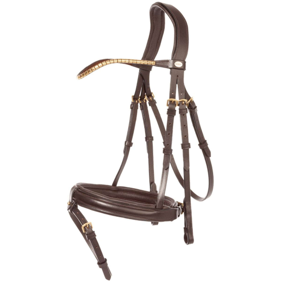 Kavalkade Snaffle Bridle Clinchesse Brown/Brass