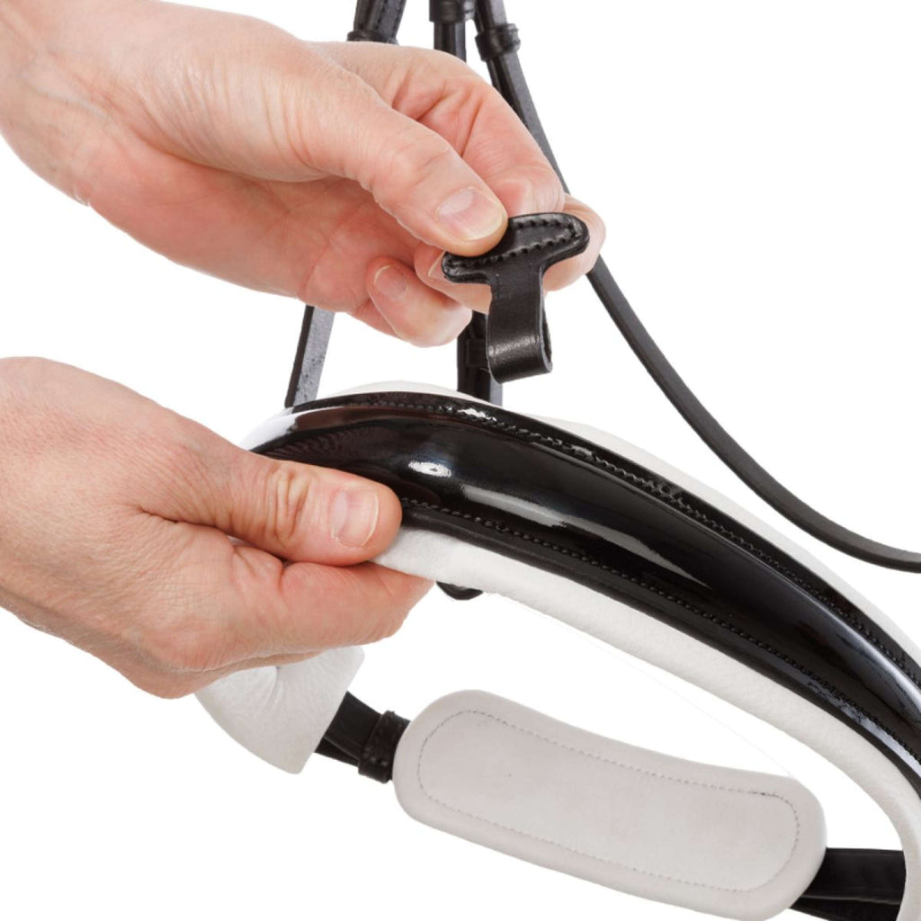 Kavalkade Bridle Liliana Black/Patent/White