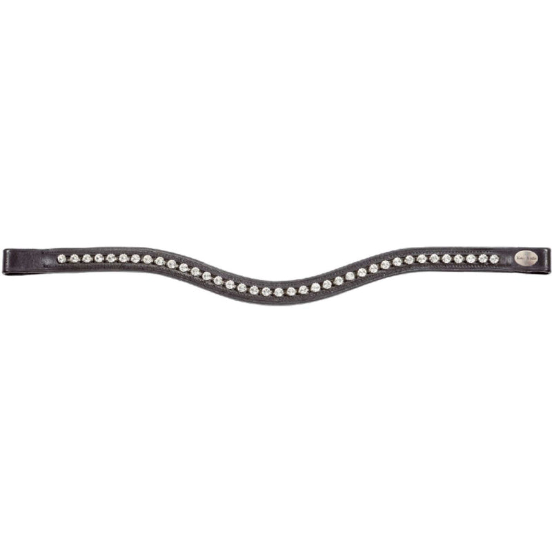 Kavalkade Browband White Rhinestones Black