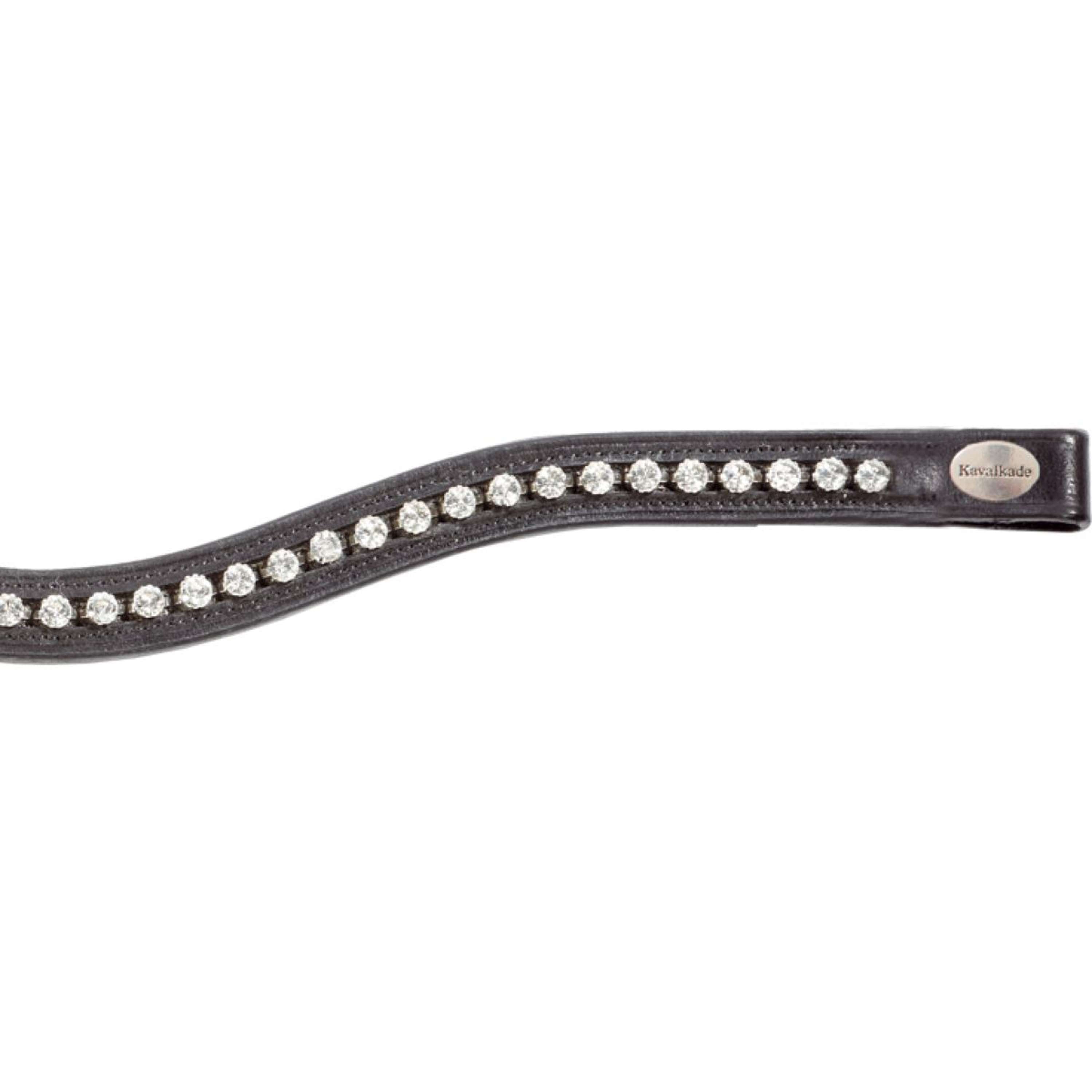 Kavalkade Browband White Rhinestones Black