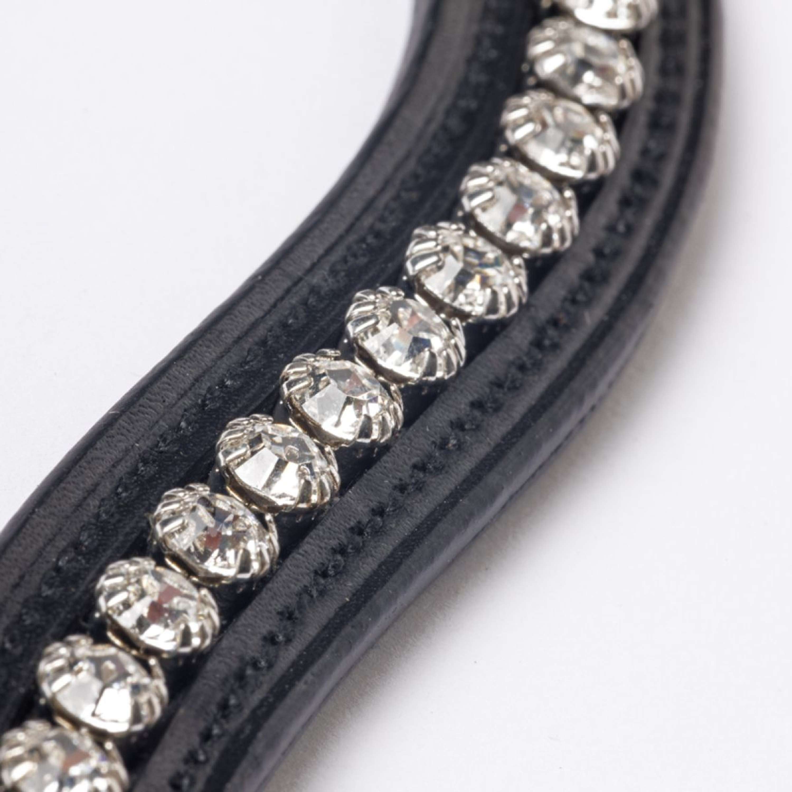 Kavalkade Browband White Rhinestones Black