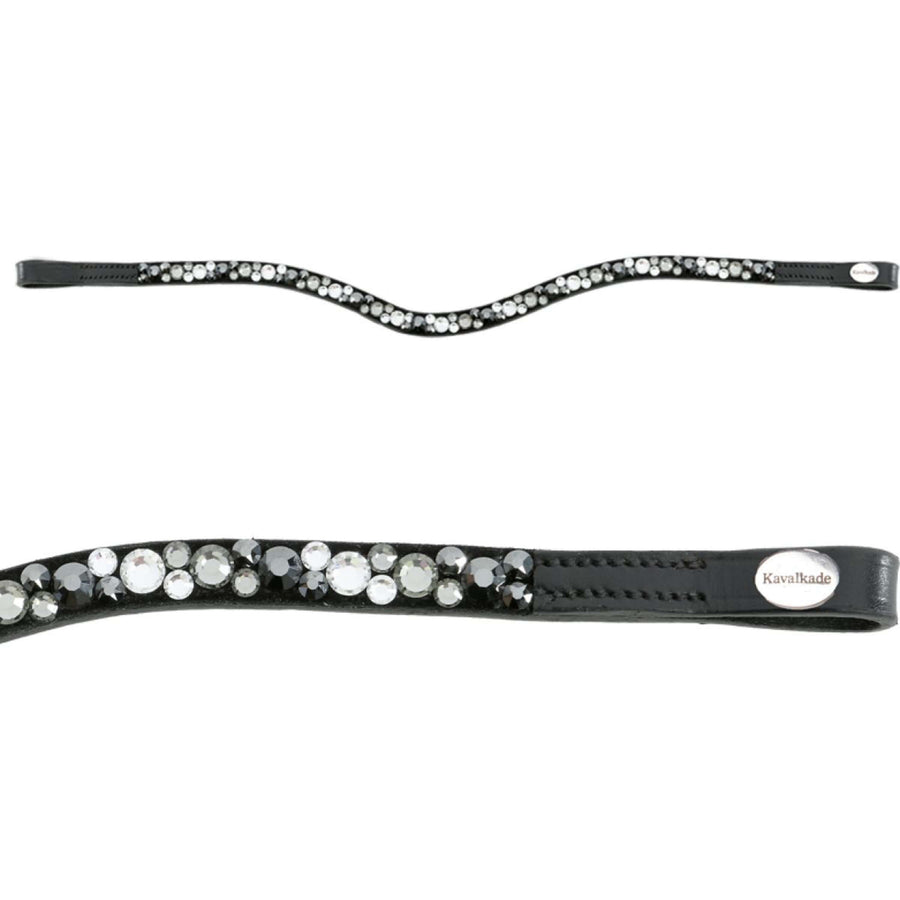 Kavalkade Browband Bent with Stones Grey