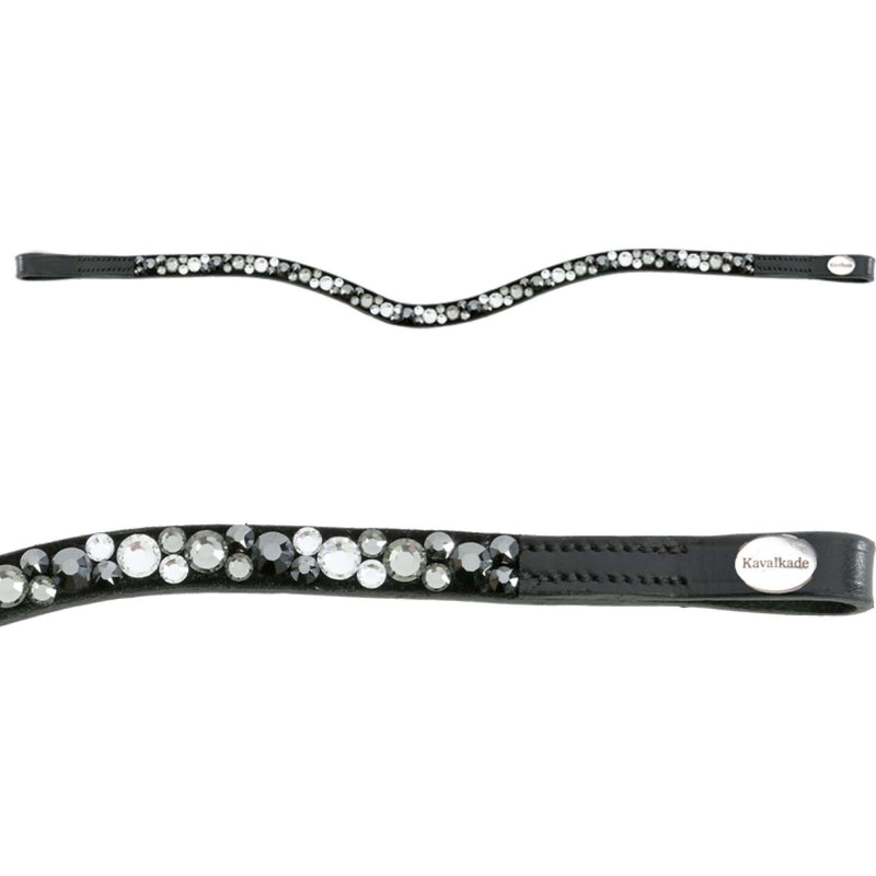 Kavalkade Browband Bent with Stones Grey