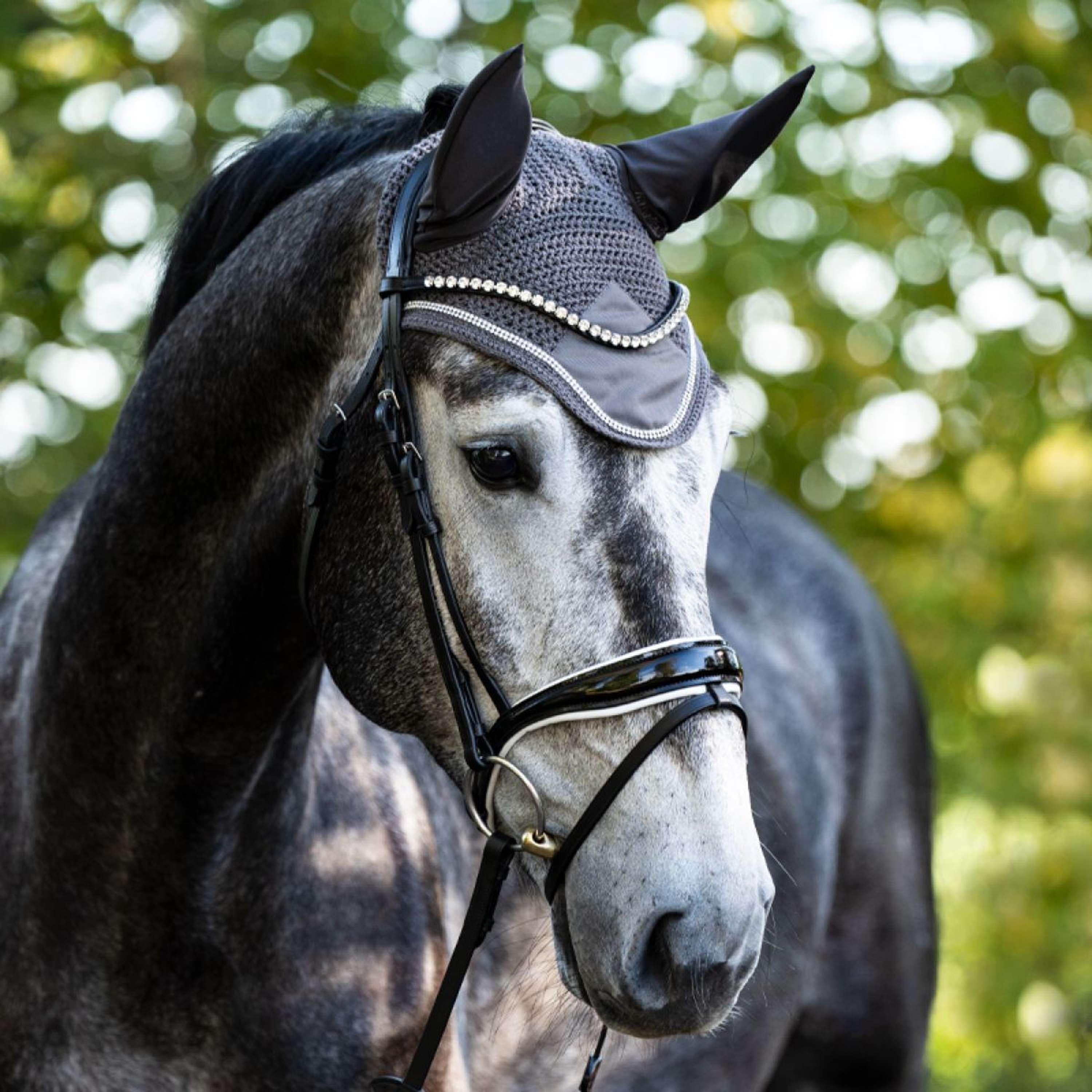 Kavalkade Ear Net with Rhinestones Anthracite