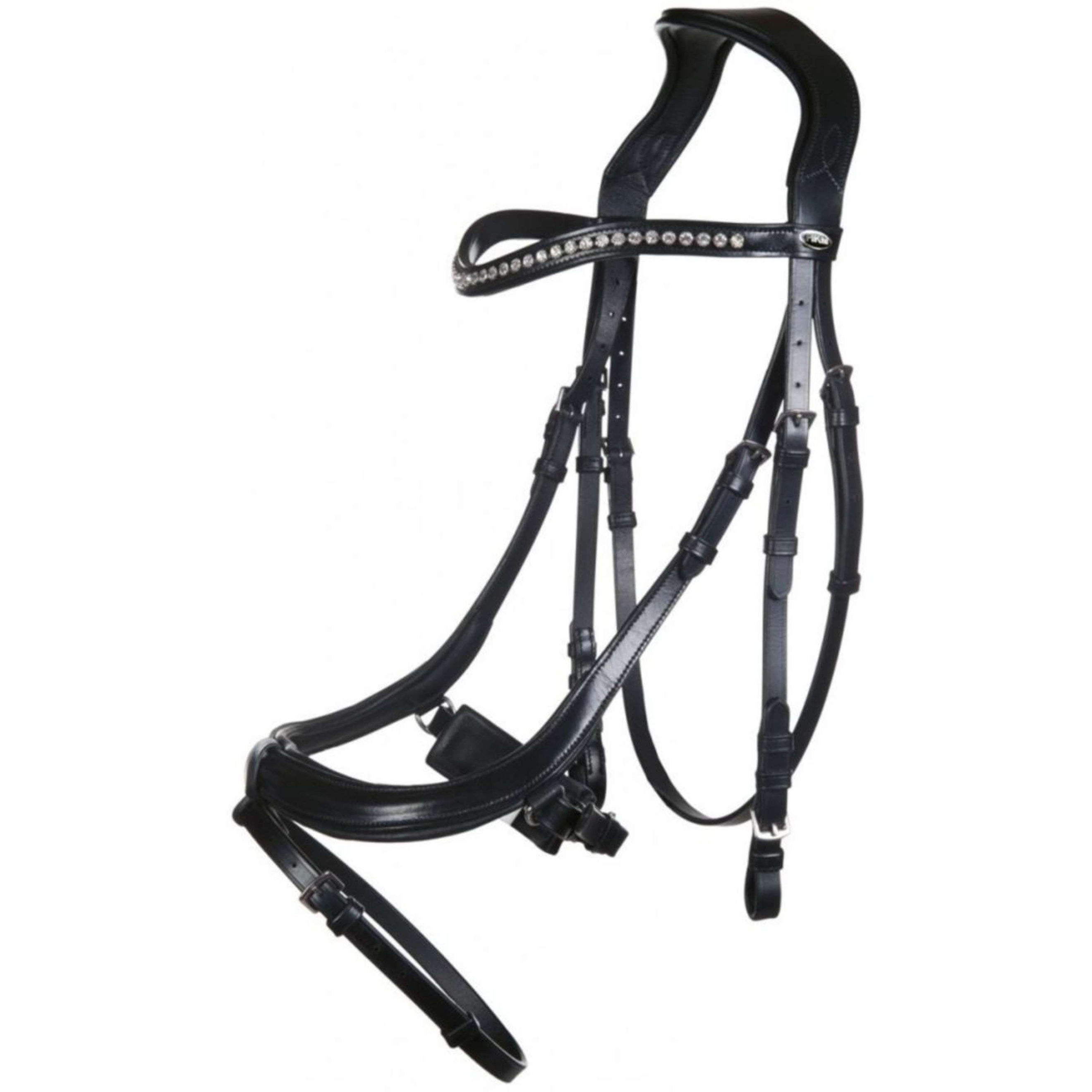 HKM Bridle Anatomic Crystal Black