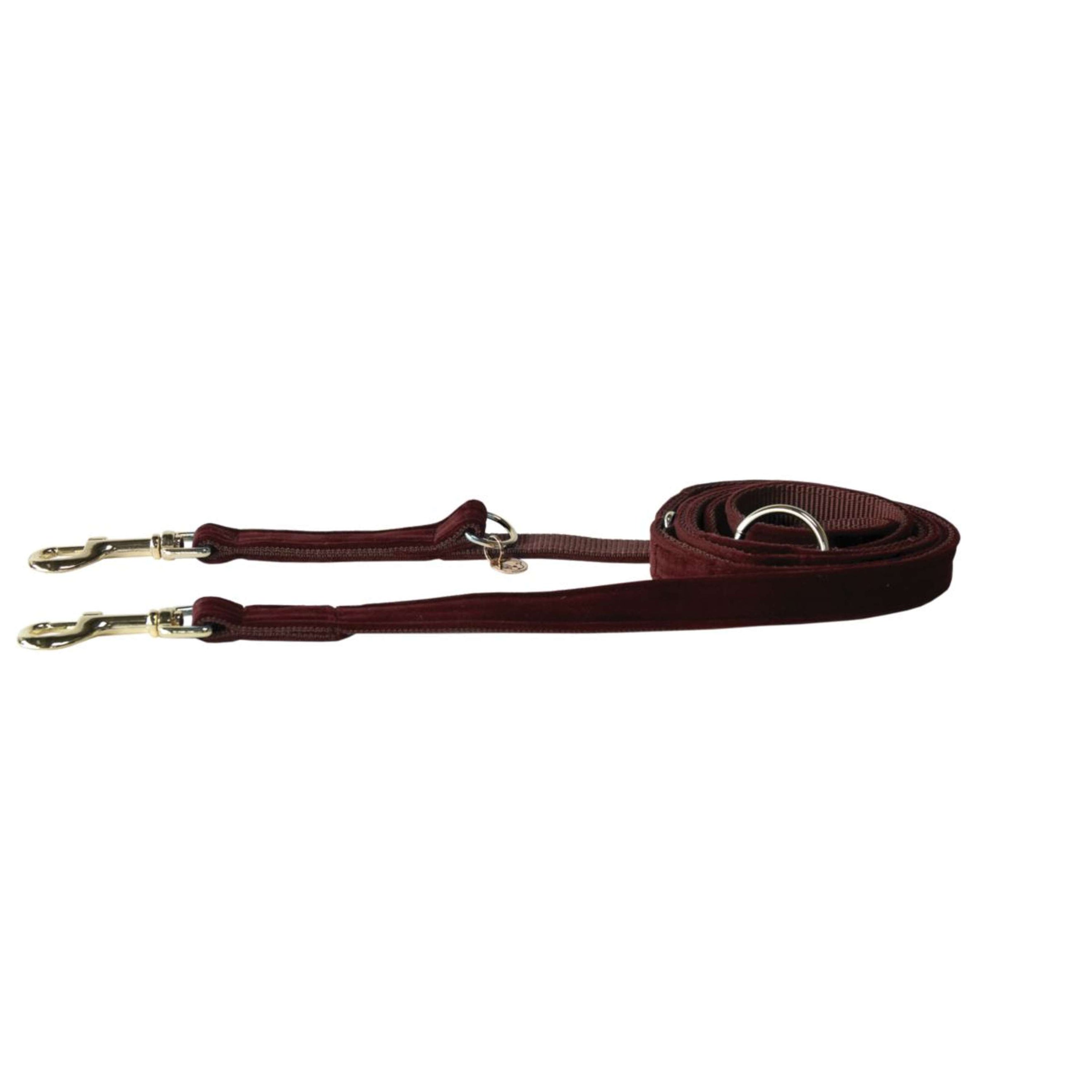 Kentucky Dog Leash Velvet Bordeaux