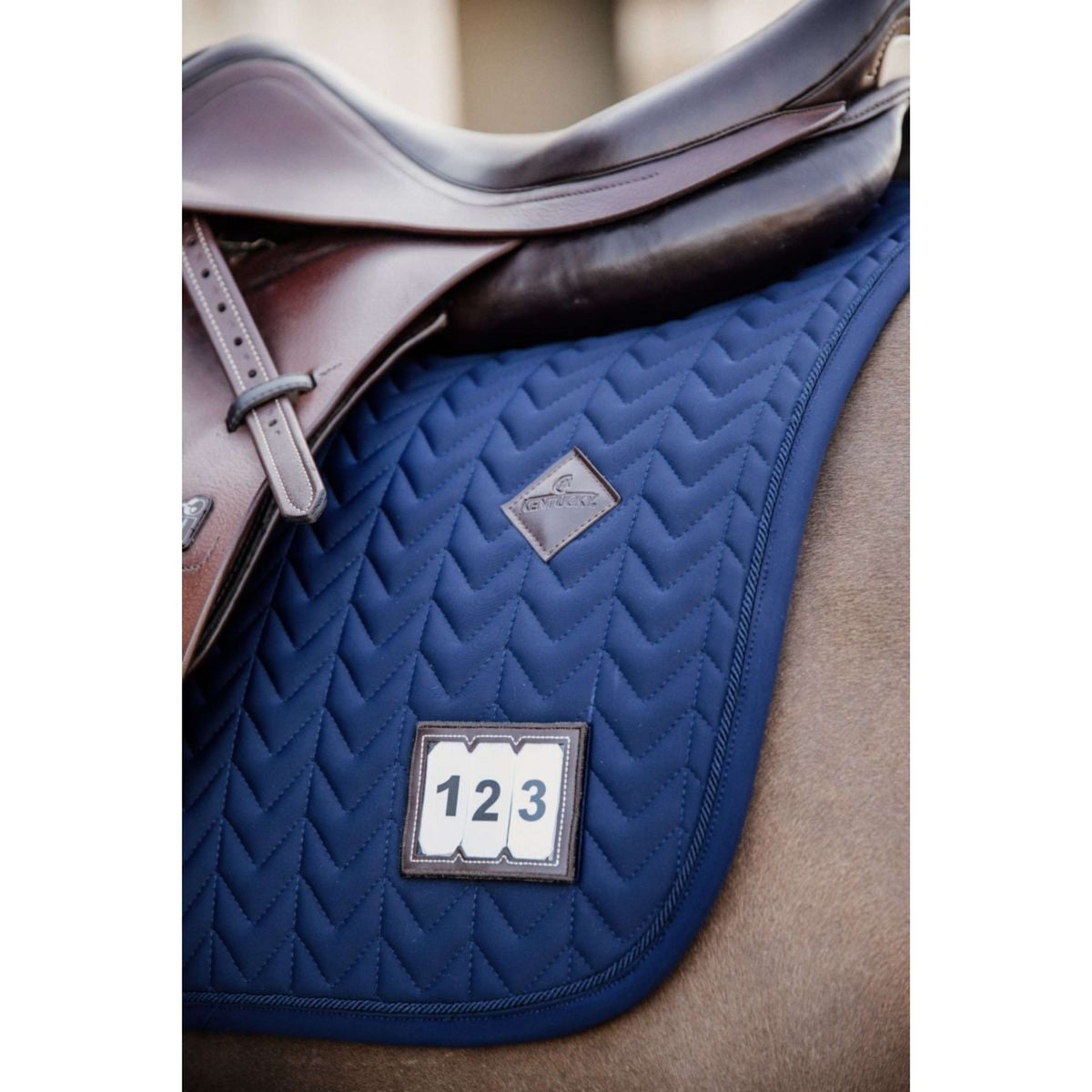 Kentucky Saddlepad Fishbone Dressage New Navy