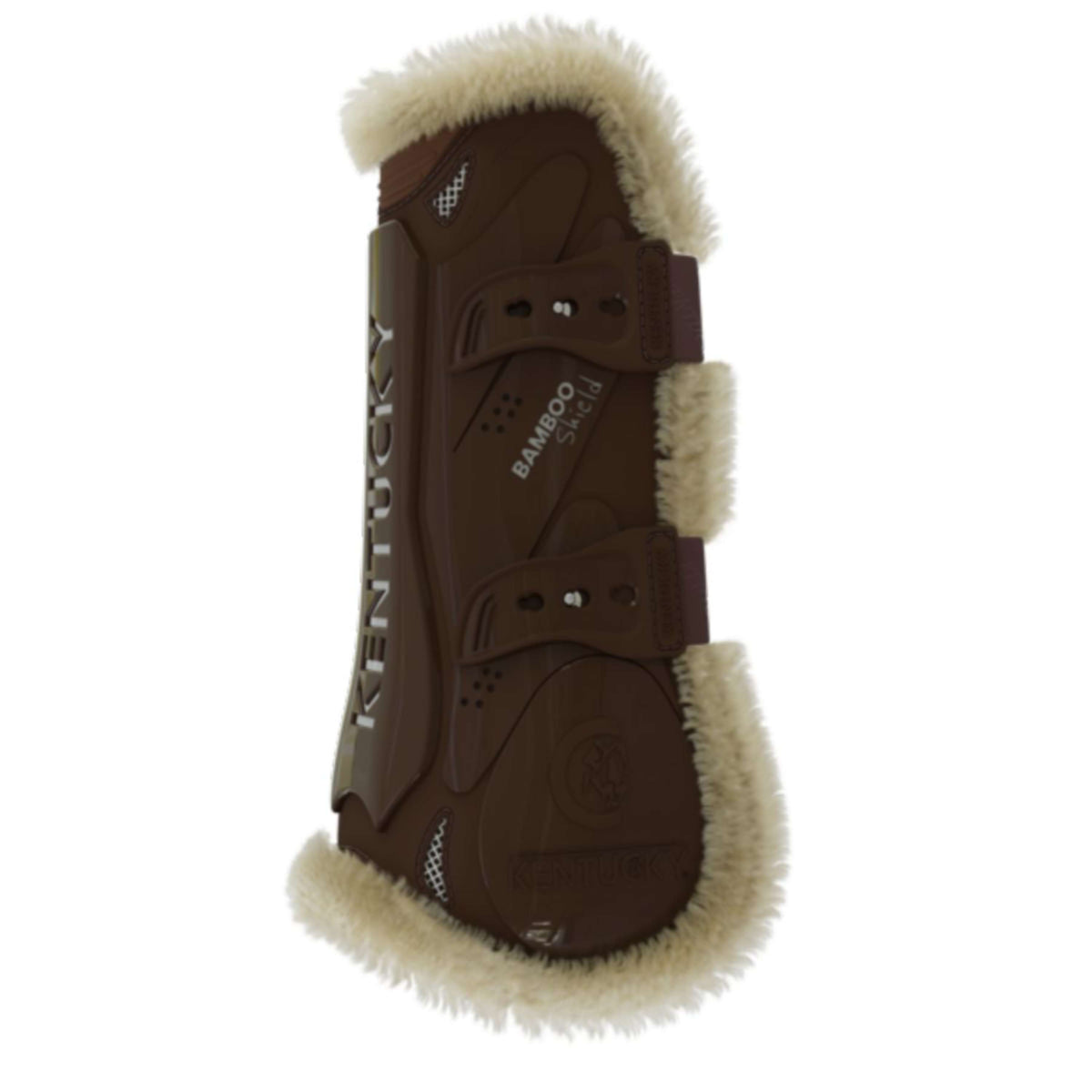 Kentucky Horsewear Tendon Boots Bamboo Elastic Vegan Sheepskin Brown