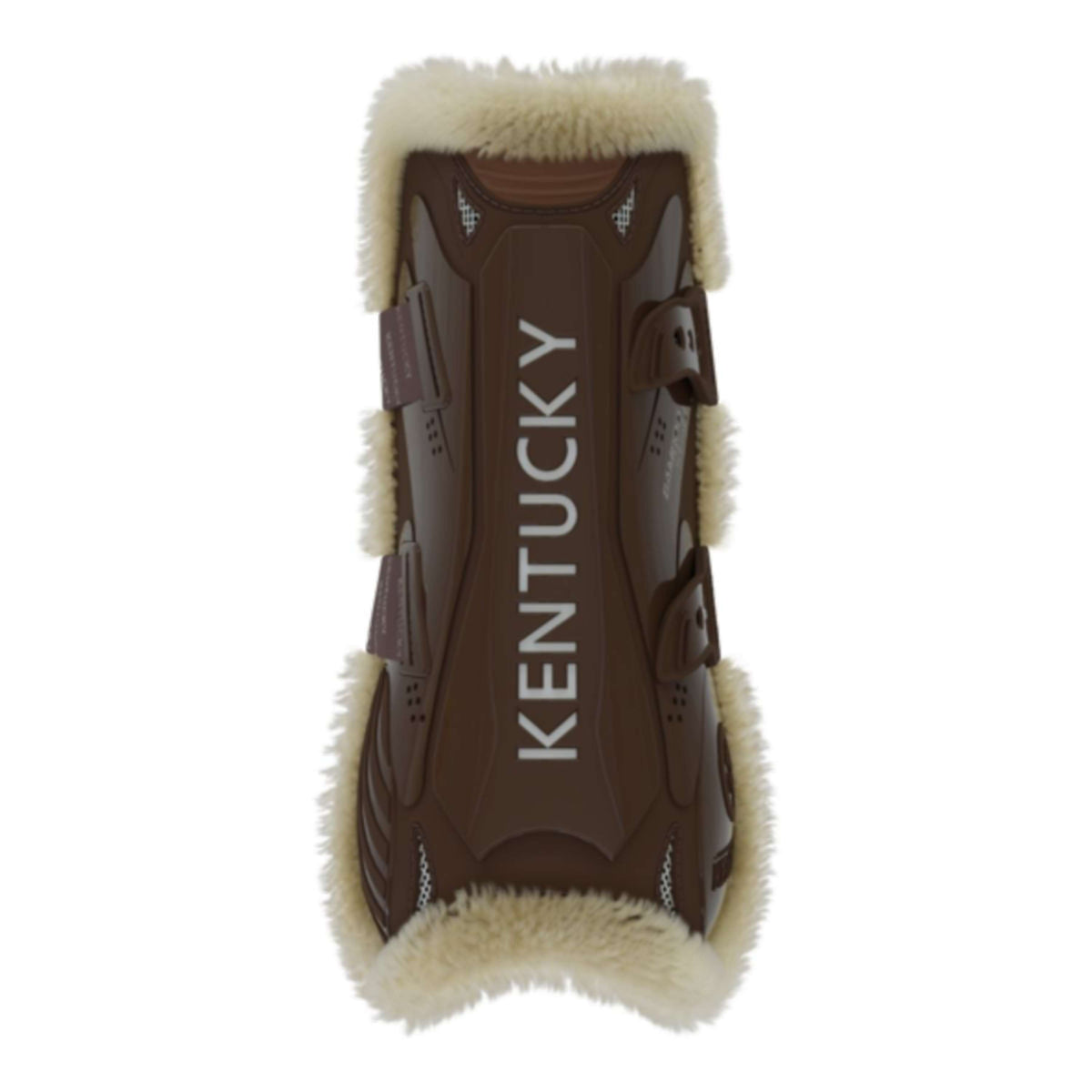 Kentucky Horsewear Tendon Boots Bamboo Elastic Vegan Sheepskin Brown