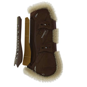 Kentucky Horsewear Tendon Boots Bamboo Elastic Vegan Sheepskin Brown