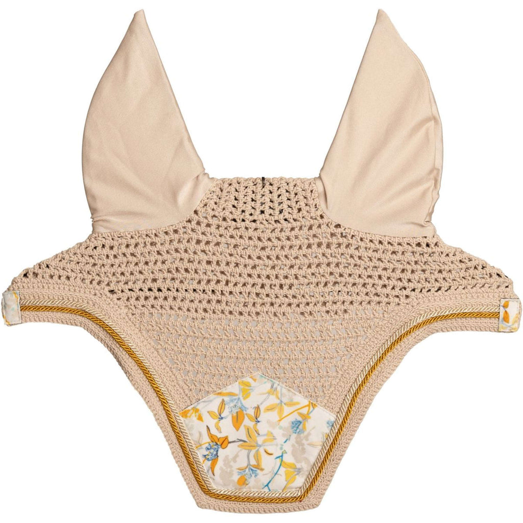 Kentucky Ear Bonnet Wellington Velvet Spring Leaves Whispers Brown/White