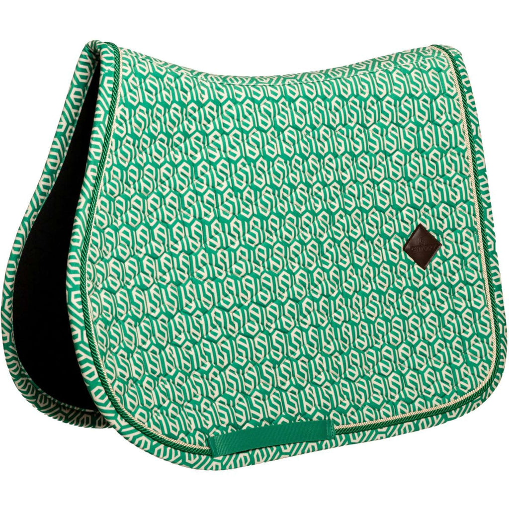 Kentucky Saddlepad Velvet Maze Cipher Jumping White/Green