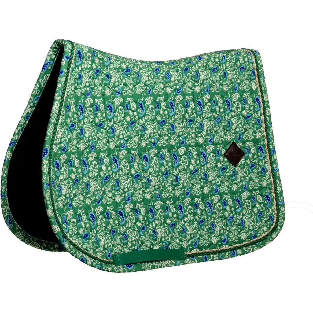 Kentucky Saddlepad Velvet Paisley Garden Jumping green/navy