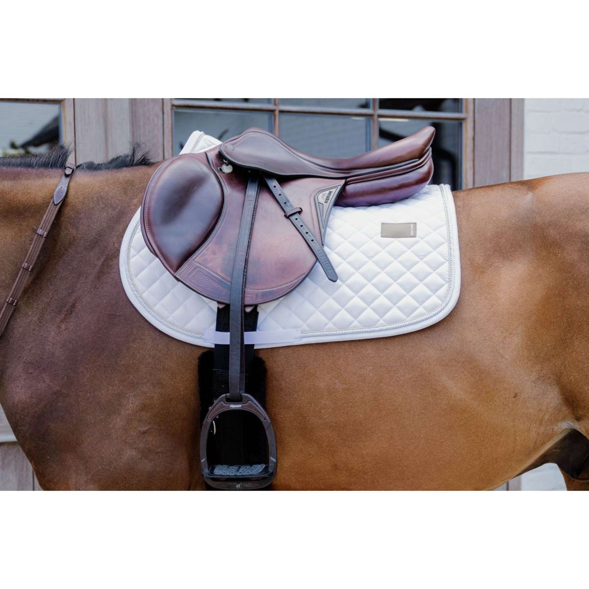 Kentucky Saddlepad Diamond Rope Jumping White