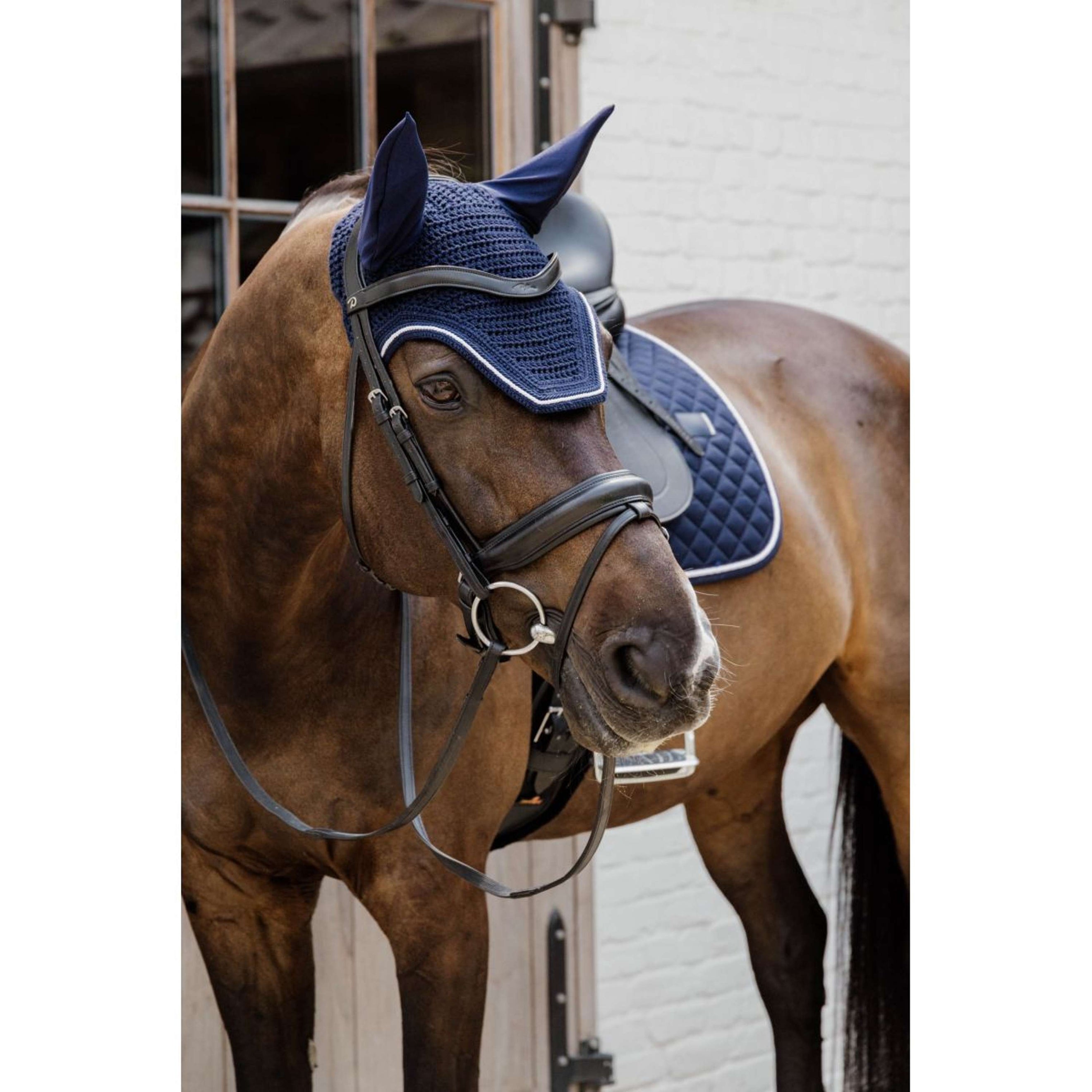 Kentucky Ear Bonnet Wellington Diamond Cord Navy