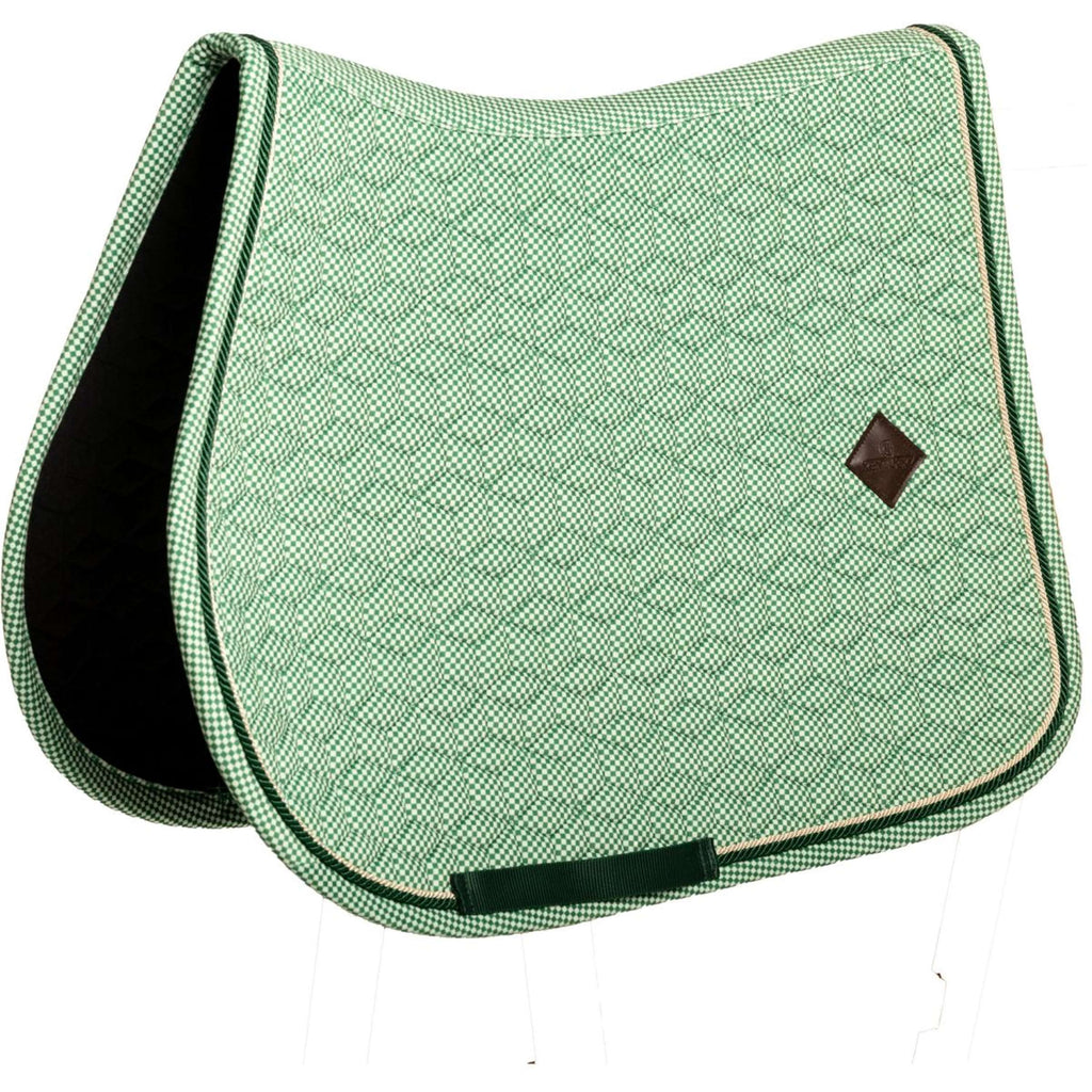 Kentucky Saddlepad Velvet Chess Jumping Green