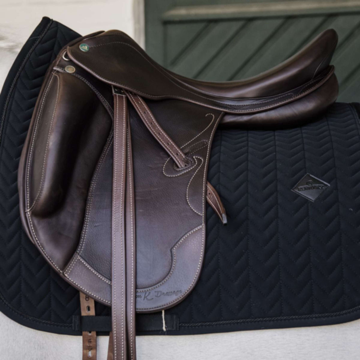 Kentucky Horsewear Saddlepad Fishbone Dressage Black