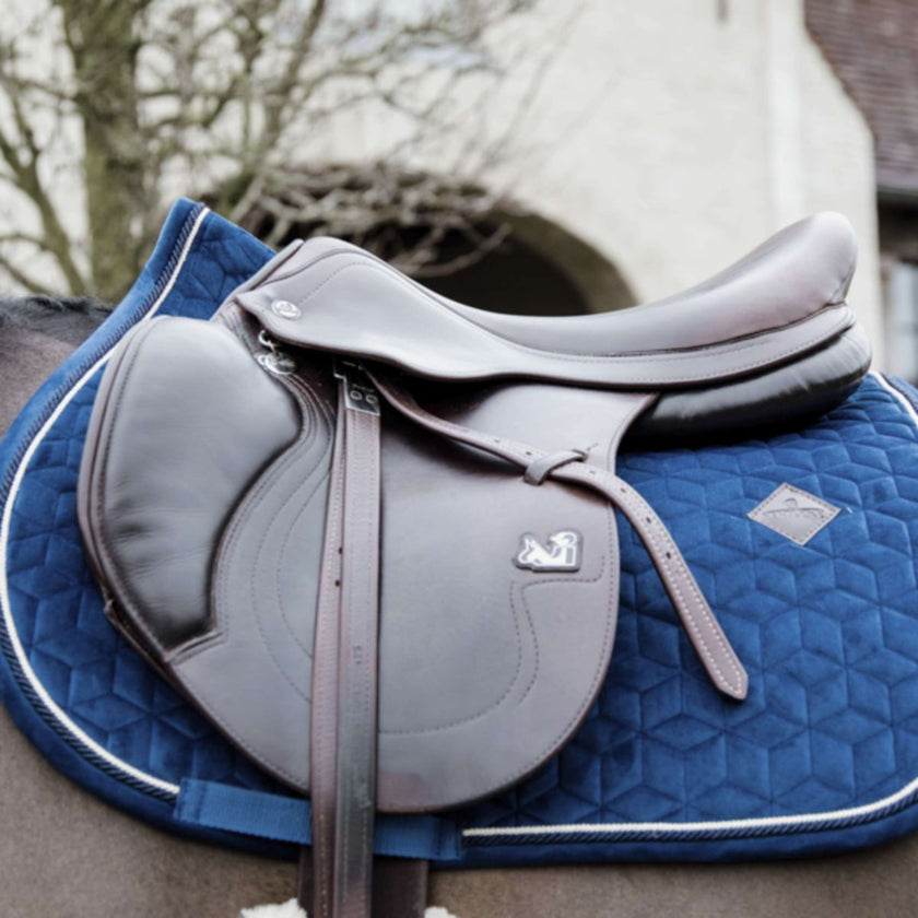 Kentucky Saddlepad Basic Velvet Jumping Navy