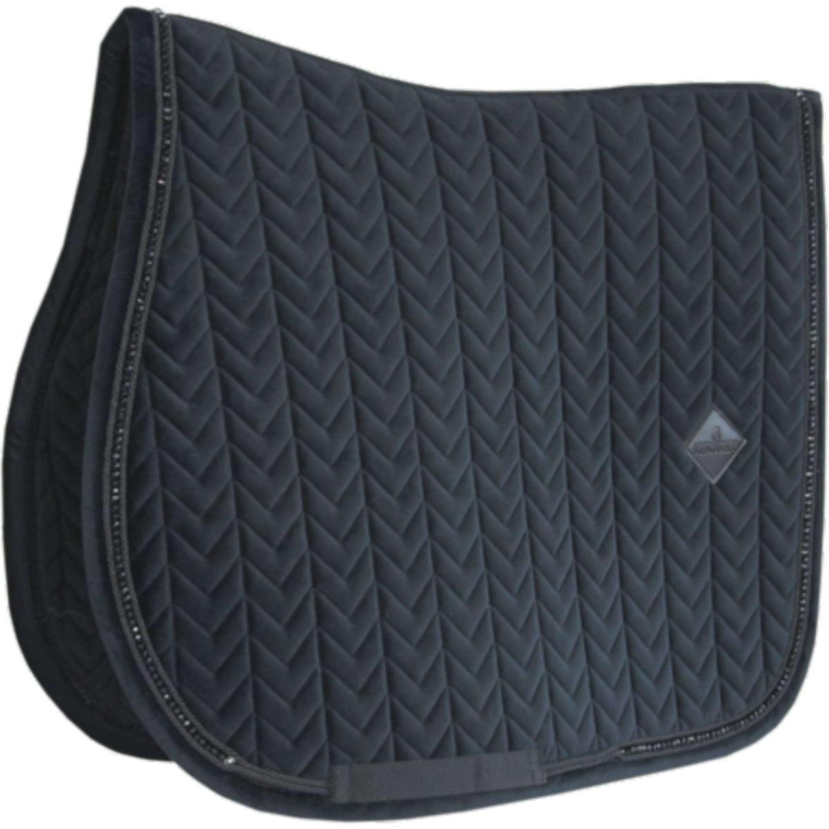 Kentucky Saddlepad Velvet Pearls Dressage Black