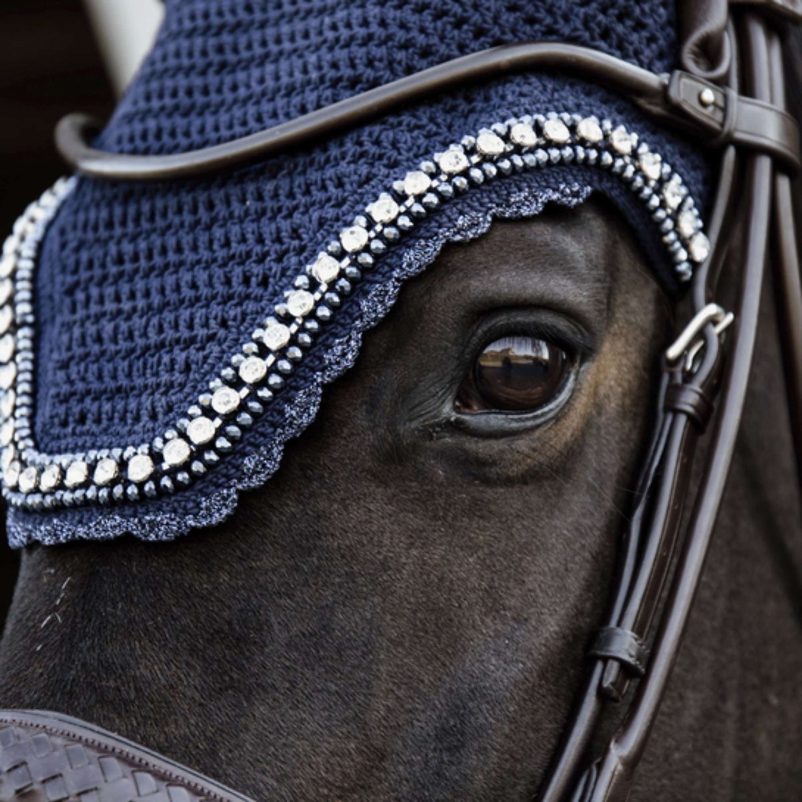 Kentucky Ear Cover Wellington Big Stone & Pearl Soundless Dark Navy