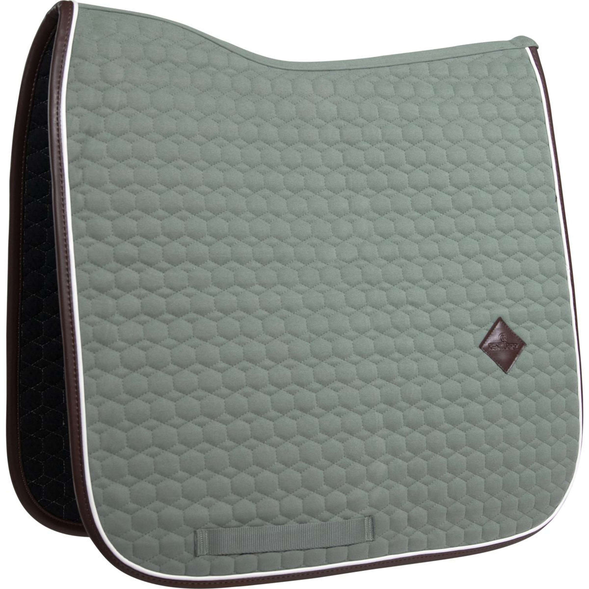 Kentucky Dressage Saddle Pad Classic Leather Dusty Green