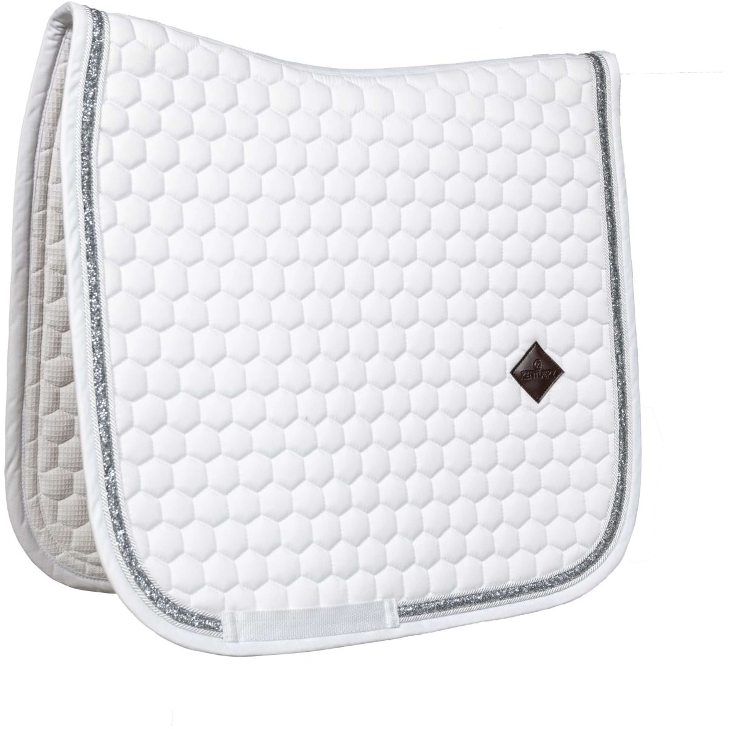 Kentucky Horsewear Saddlepad Glitter Dressage White/Silver