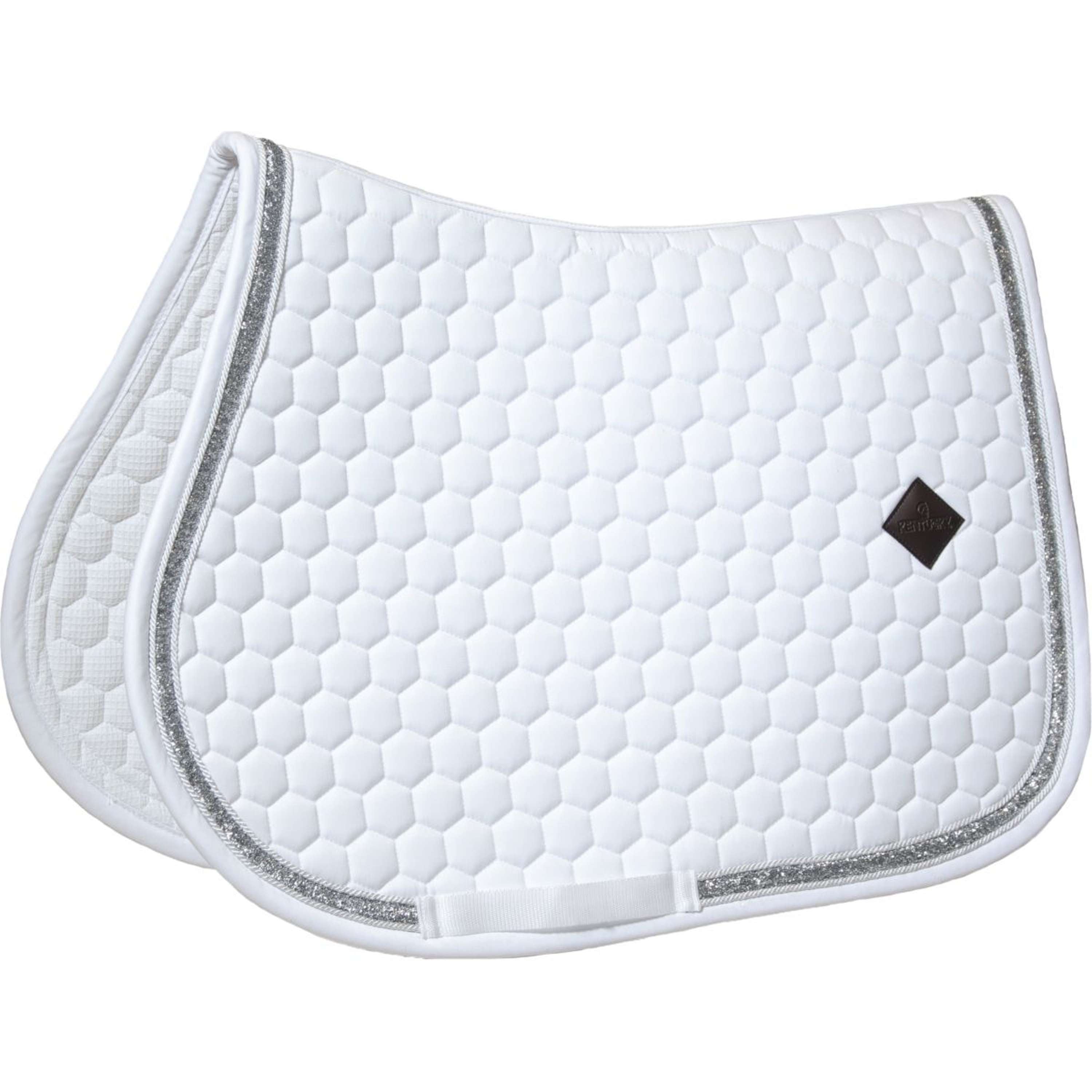 Kentucky Horsewear Saddlepad Glitter Jumping White/Silver