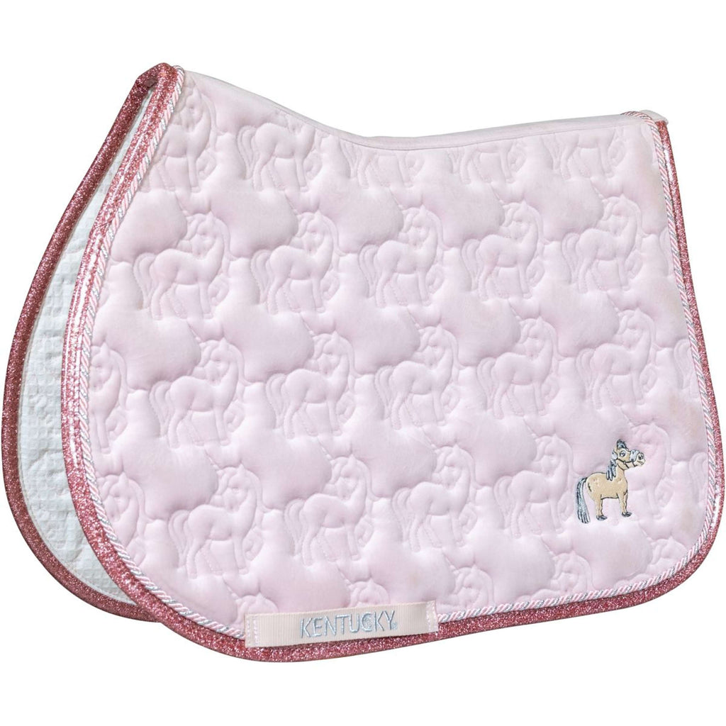 Kentucky Horsewear Saddlepad Glitter Unicorn Jumping Soft Rose