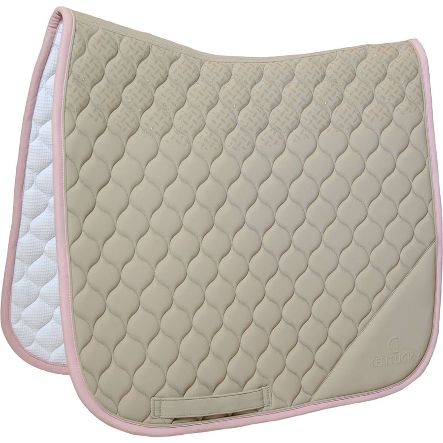 Kentucky Horsewear Saddlepad Softshell Onion Quilt Dressage Beige/Old Pink