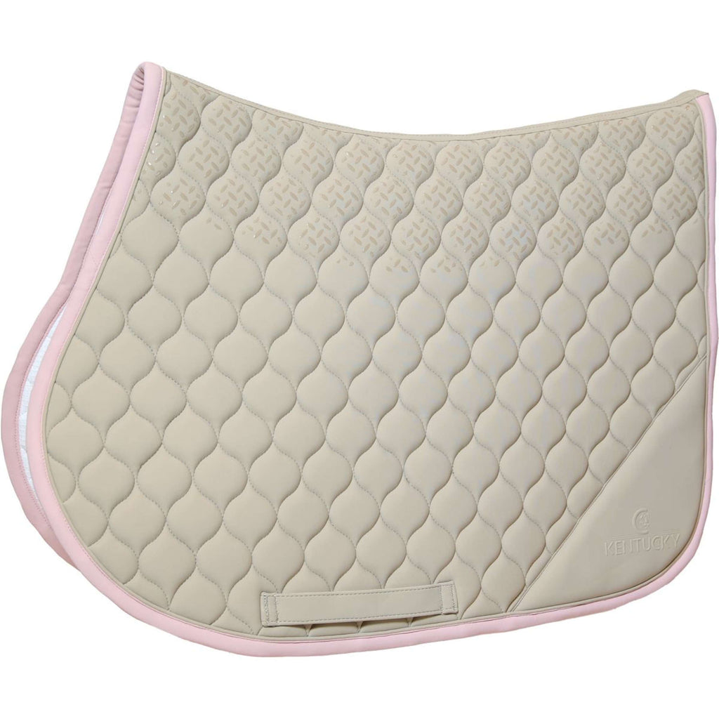 Kentucky Horsewear Saddlepad Softshell Onion Quilt Jumping Beige/Old Pink