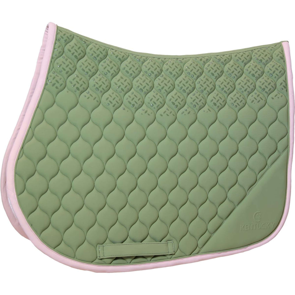 Kentucky Horsewear Saddlepad Softshell Onion Quilt Jumping Khaki/Old Pink