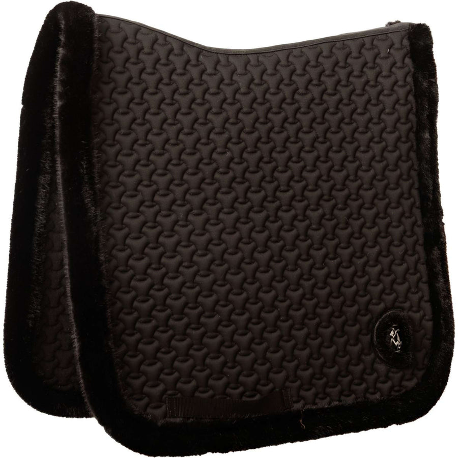 Kentucky Horsewear Saddlepad Fake Fur Onion Quilt Dressage Black