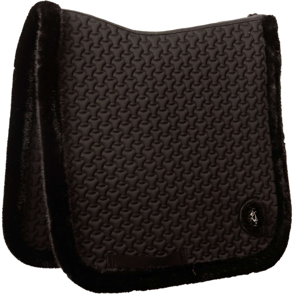 Kentucky Horsewear Saddlepad Fake Fur Onion Quilt Dressage Black