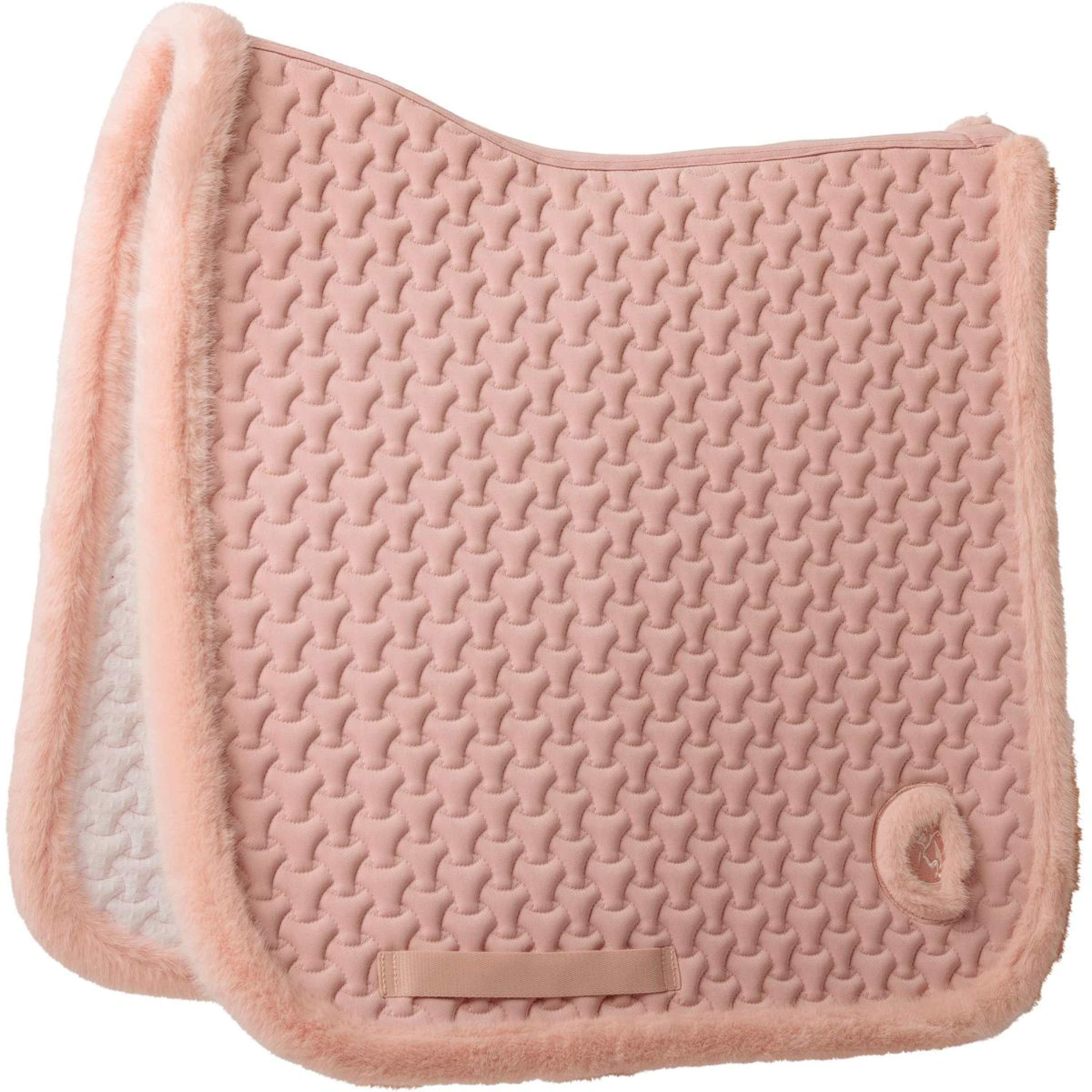 Kentucky Horsewear Saddlepad Fake Fur Onion Quilt Dressage Old Rose