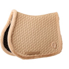 Kentucky Horsewear Saddlepad Fake Fur Onion Quilt Jumping Beige