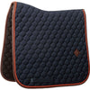 Kentucky Horsewear Saddlepad Onion Quilt Leather Neon Dressage Navy