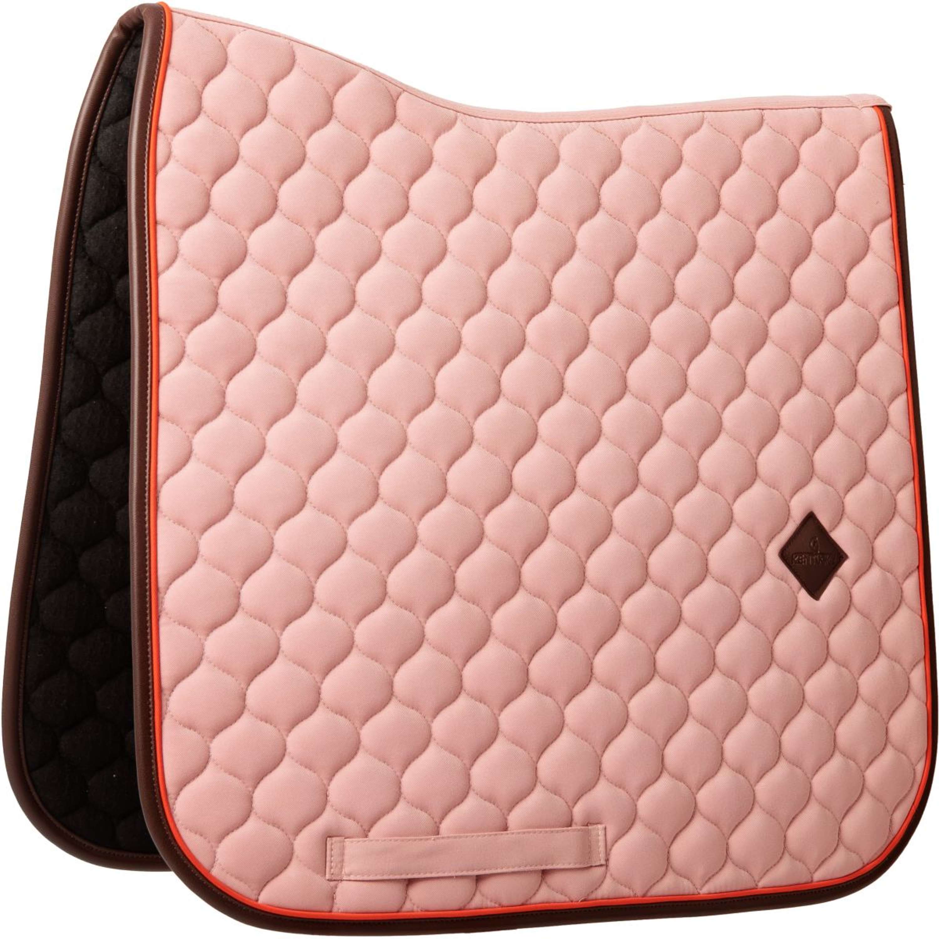Kentucky Horsewear Saddlepad Onion Quilt Leather Neon Dressage Old Rose