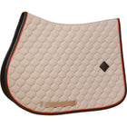 Kentucky Horsewear Saddlepad Onion Quilt Leather Neon Jumping Beige