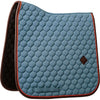 Kentucky Horsewear Saddlepad Onion Quilt Leather Neon Dressage Blue