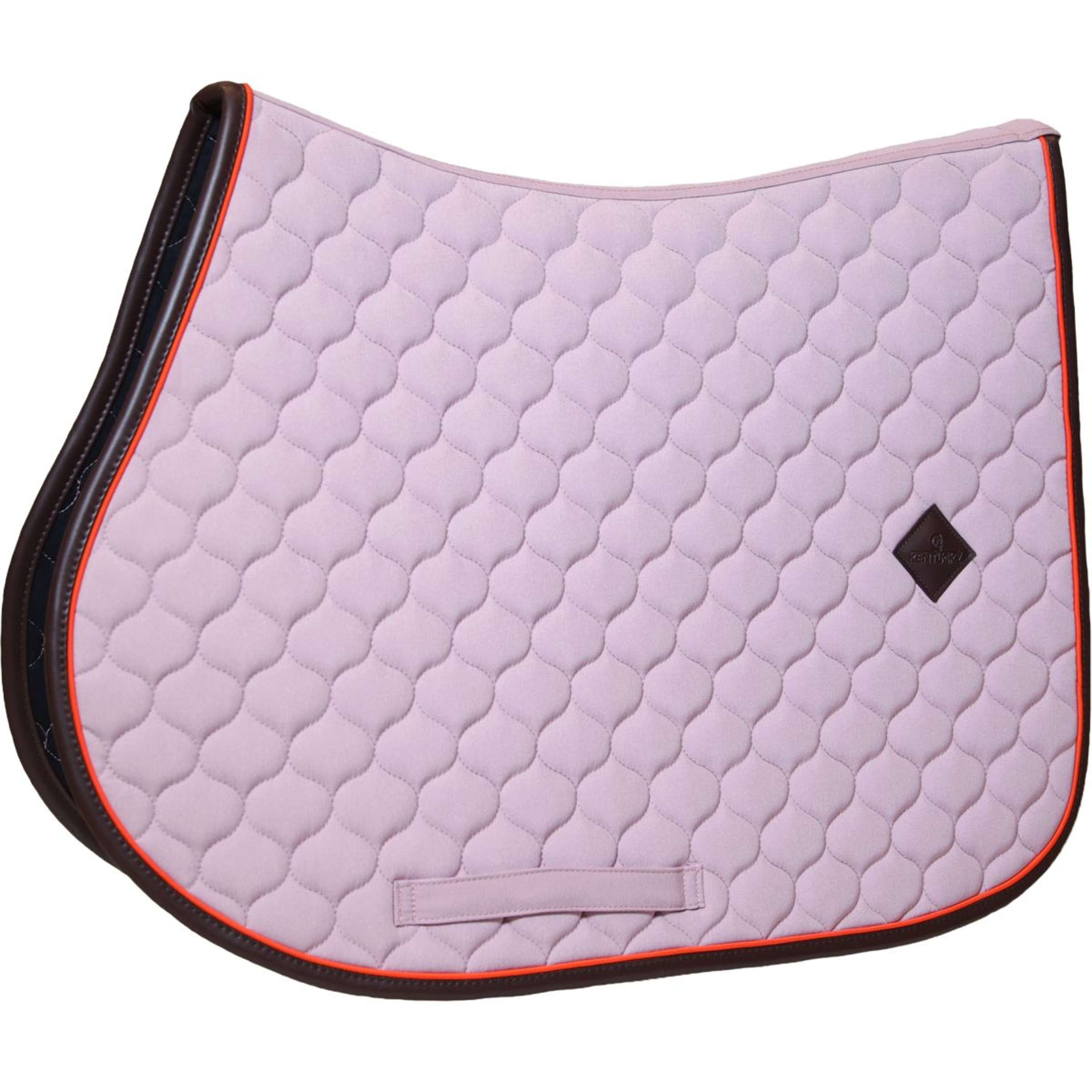 Kentucky Horsewear Saddlepad Onion Quilt Leather Neon Jumping Lavender