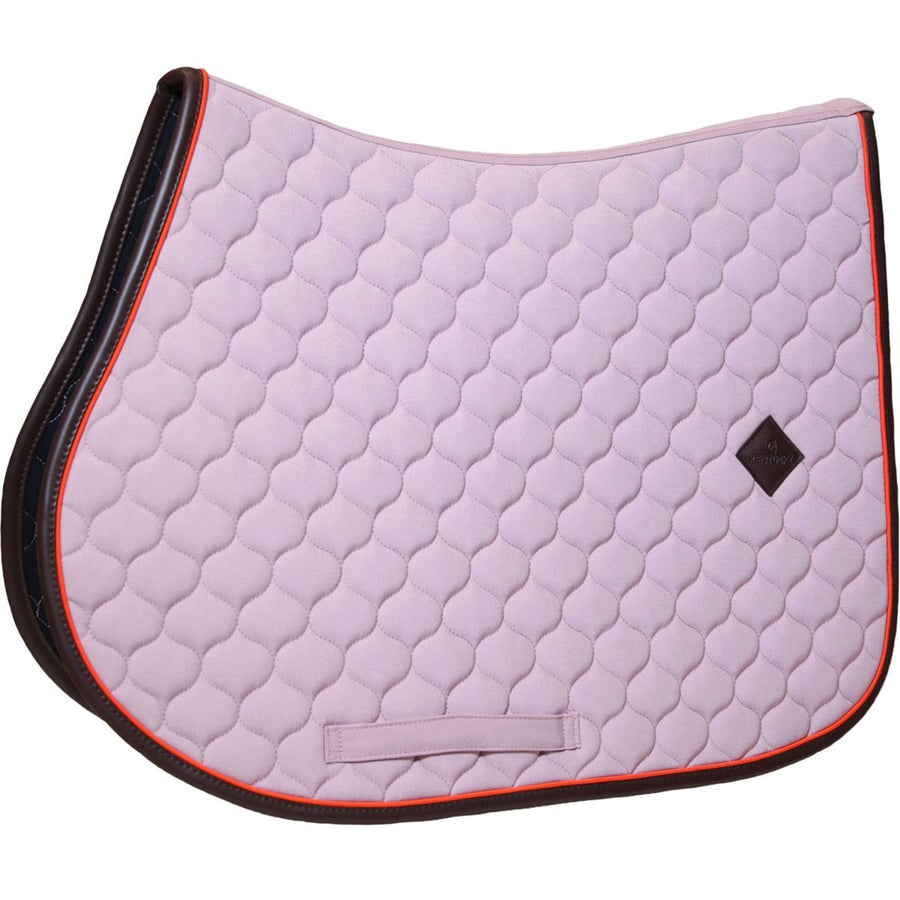 Kentucky Horsewear Saddlepad Onion Quilt Leather Neon Jumping Lavender