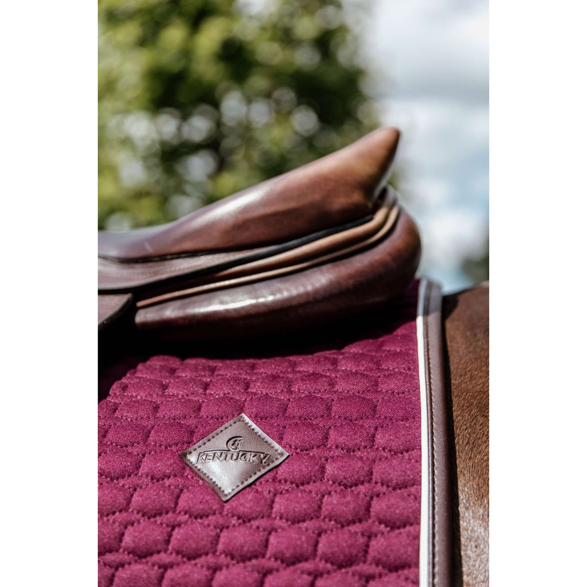 Kentucky Saddlepad Jumping Classic Leather Bordeaux