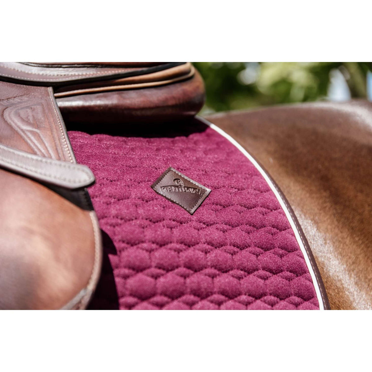 Kentucky Saddlepad Jumping Classic Leather Bordeaux