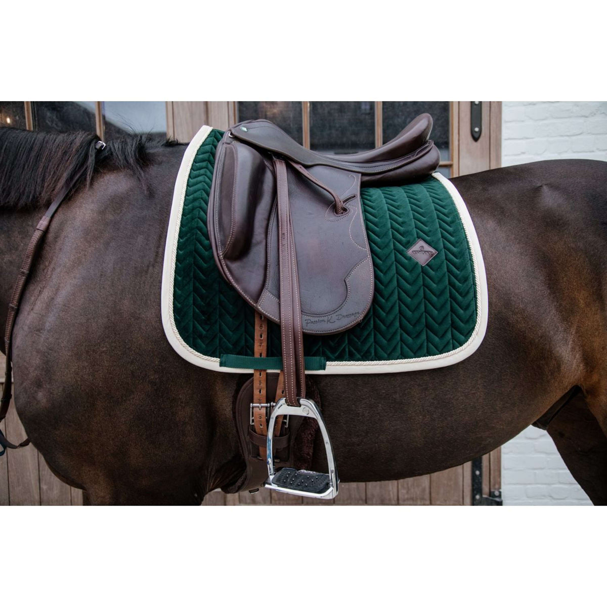 Kentucky Dressage Saddle Pad Classic Contrast Pine Green