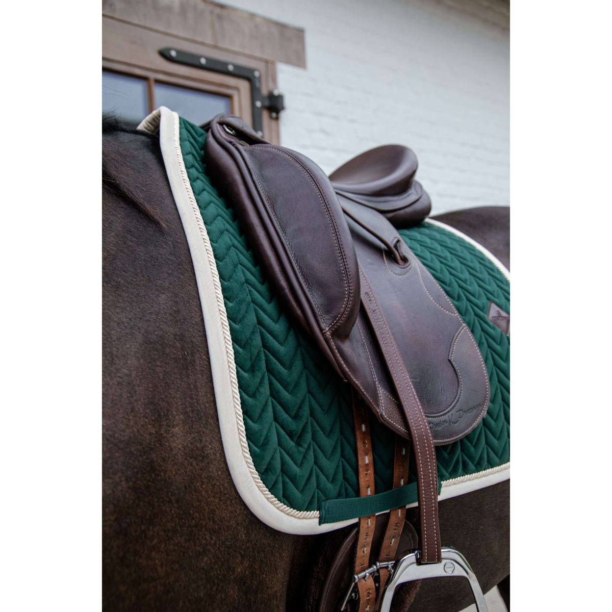 Kentucky Dressage Saddle Pad Classic Contrast Pine Green