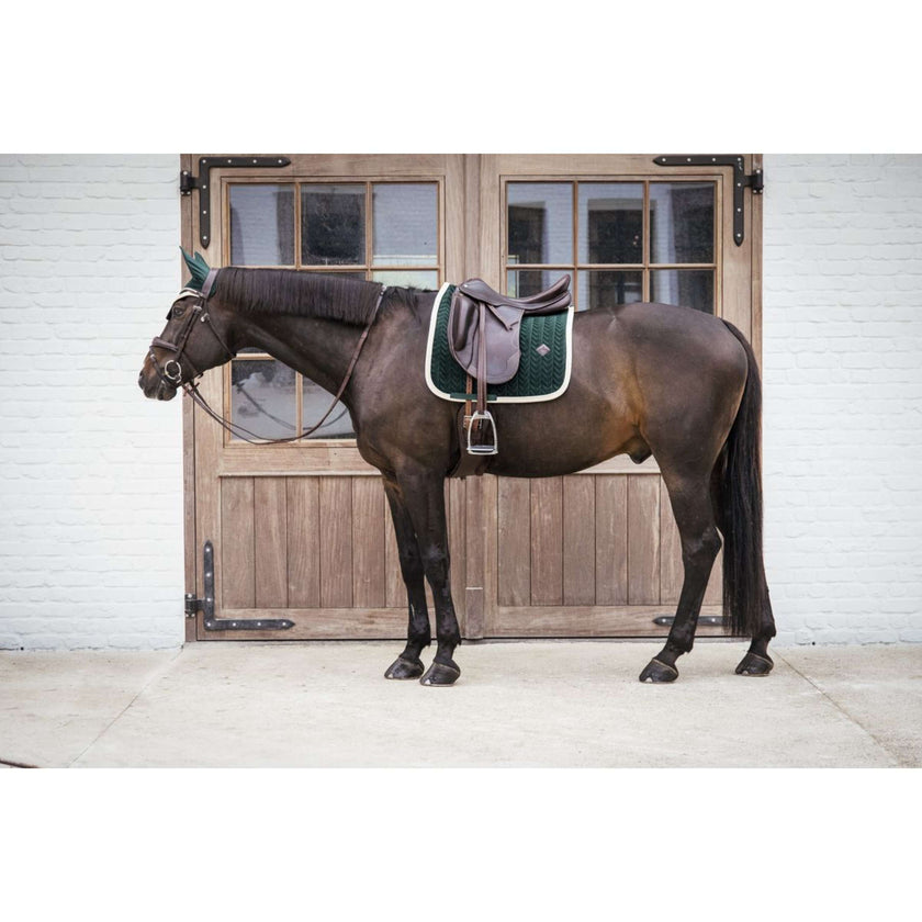 Kentucky Dressage Saddle Pad Classic Contrast Pine Green