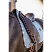 Kentucky Dressage Saddle Pad Classic Leather Dusty Blue